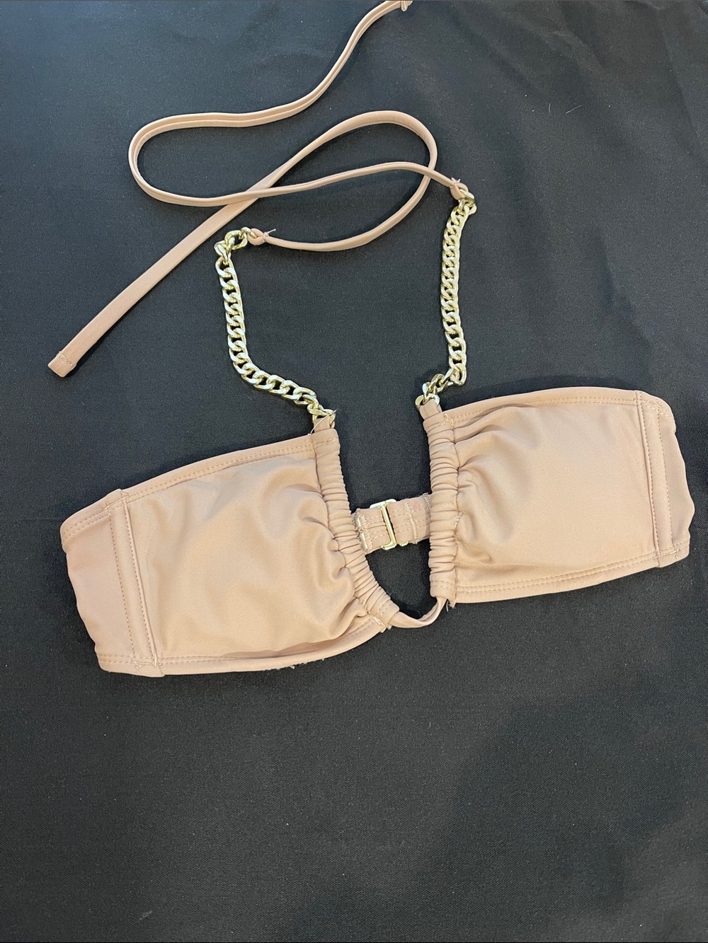 wild fable Blush Strapless Bikini Top with Gold Accent